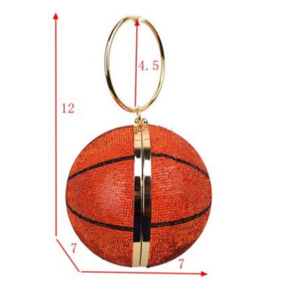 Rhinestone Basketball clutch - Picture 5 of 5